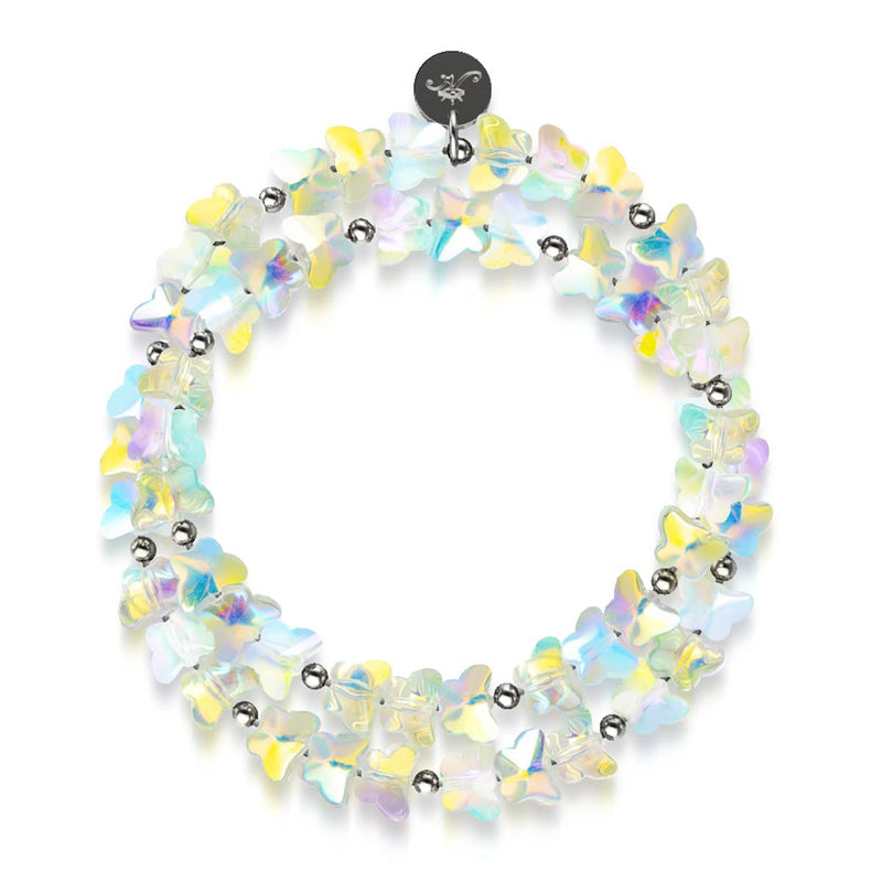 Licorne blanche | Argent sterling 925 | Papillon enroulé