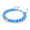 Bracelet en macramé en verre de Cheshire, bleu azur | argent