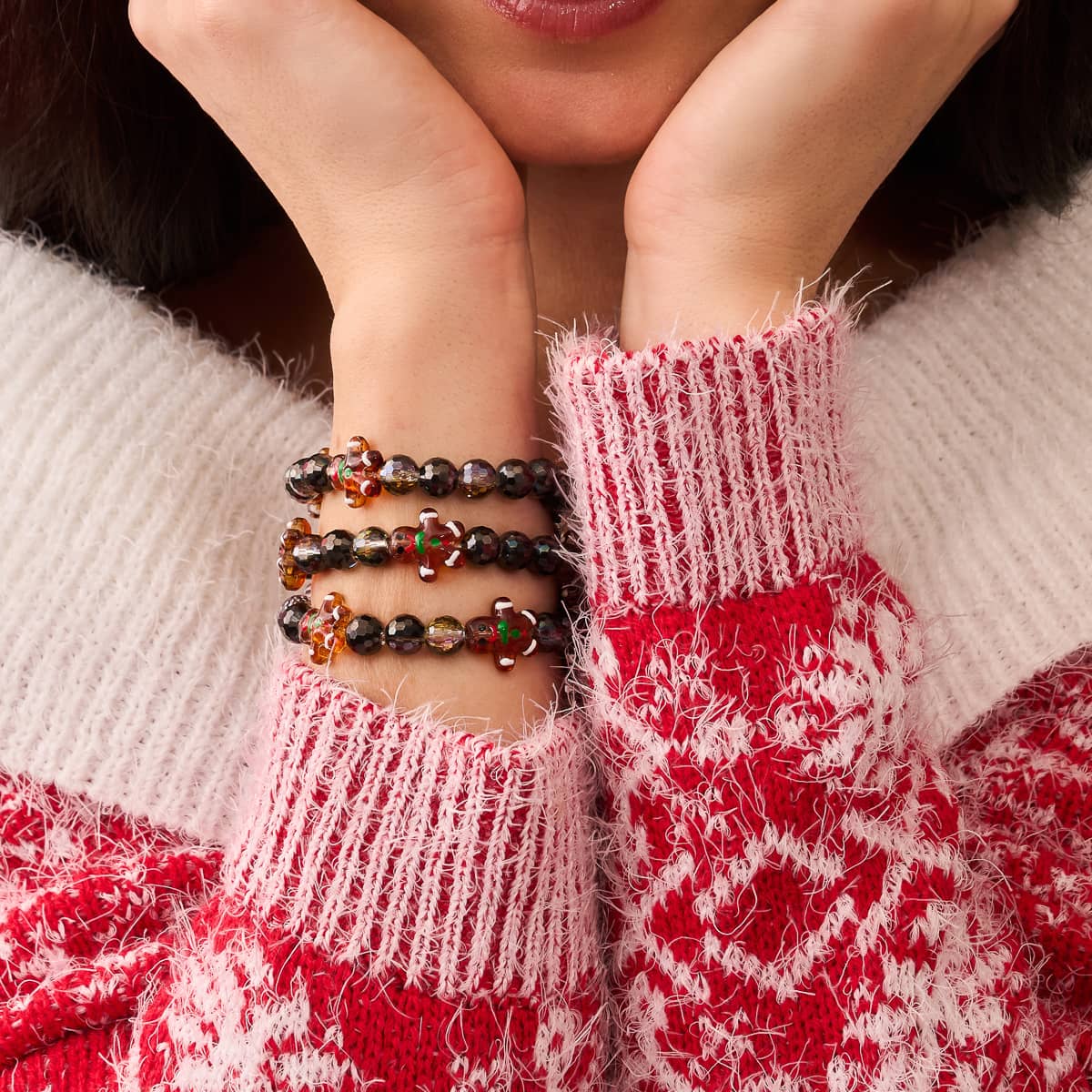 Bracelet Prisma en pain d'épices noisette | argent | chocolat