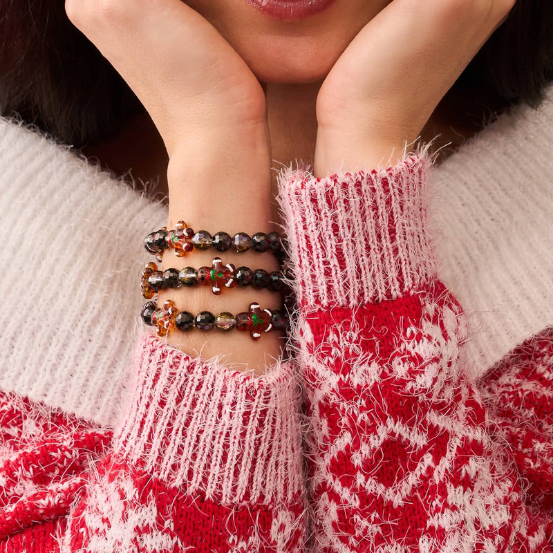 Bracelet Prisma en pain d'épices noisette | argent | chocolat