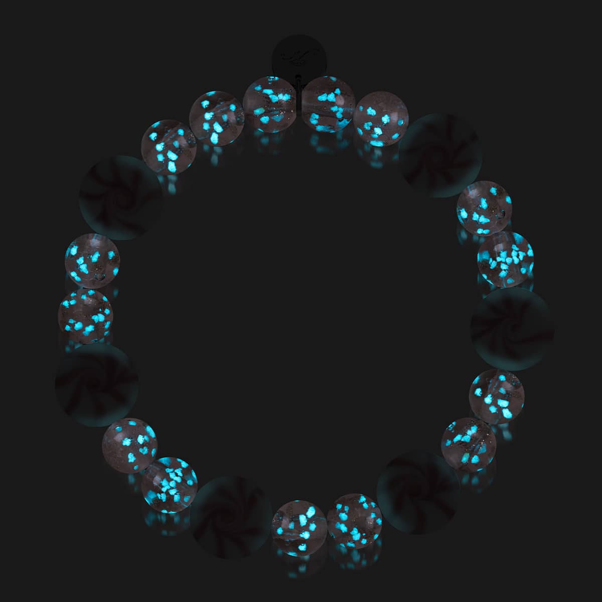 Plum Gumdrop | Silver | Firefly Glass Bracelet