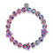 Bracelet en verre Firefly | Argent | Violet à feuilles persistantes