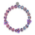 Bracelet en verre Firefly | Argent | Violet à feuilles persistantes