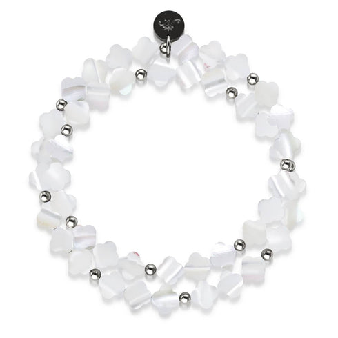 Mother of Pearl | .925 Sterling Silver | Clover Wrap