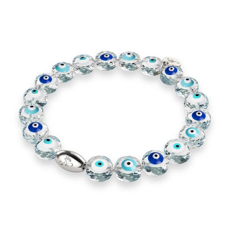 Œil dans le ciel | Argent sterling 925 | Bracelet mauvais œil en cristal