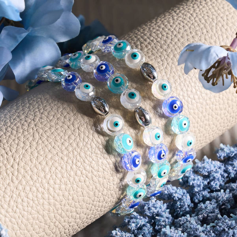 Eye in the Sky | .925 Sterling Silver | Crystal Evil Eye Bracelet