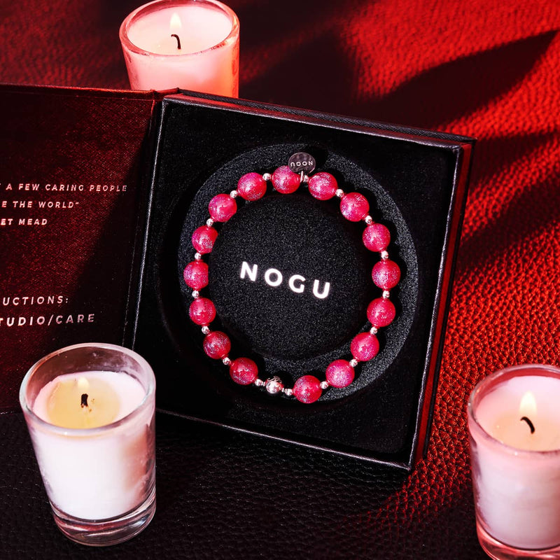 Bracelet en velours rouge | Dreamscape Opal