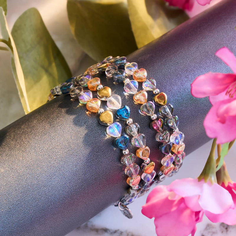 Forêt de cœurs | Argent sterling 925 | Enveloppe de verre féerique