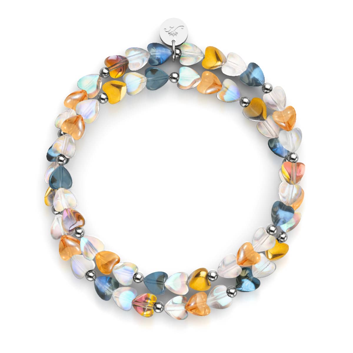 Forêt de cœurs | Argent sterling 925 | Enveloppe de verre féerique