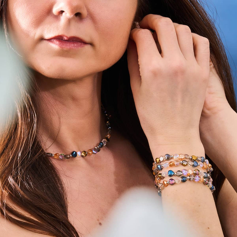 Forêt de cœurs | Argent sterling 925 | Enveloppe de verre féerique