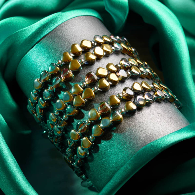 Cœur doré | Argent sterling 925 | Enveloppe en verre de fée