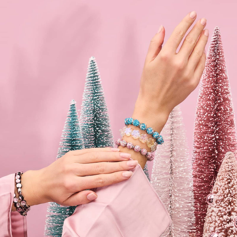 Fleurs de glace | Bracelet en verre féerique
