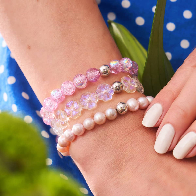 Trèfle arc-en-ciel | Bracelet en verre féerique