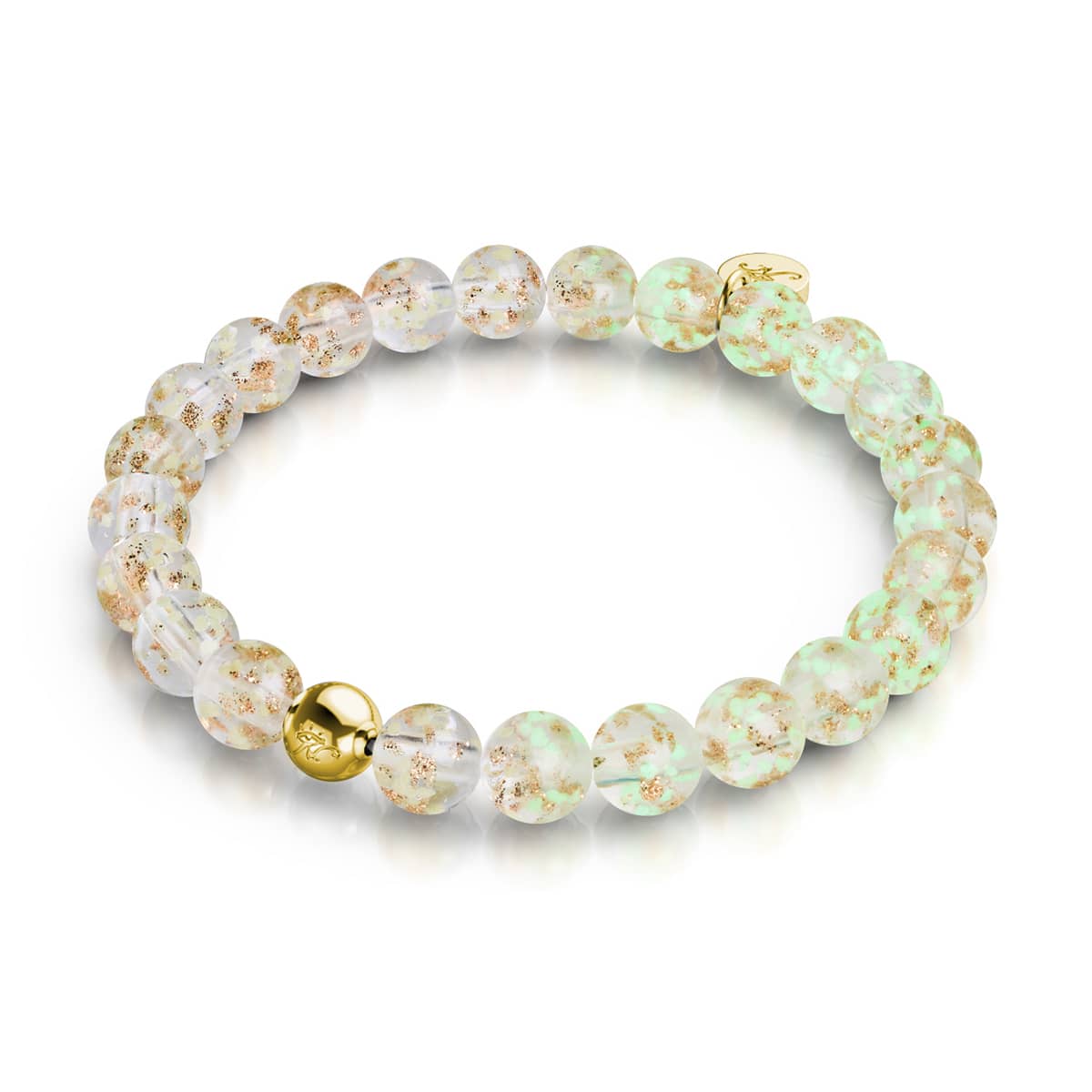 Albâtre | Or Vermeil .925 | Bracelet Verre Luciole