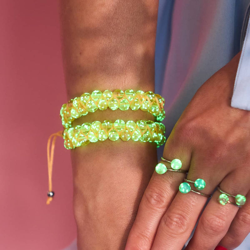 Smoothie à l'abricot | Caramel x Abricot | Bracelet en verre Double Firefly