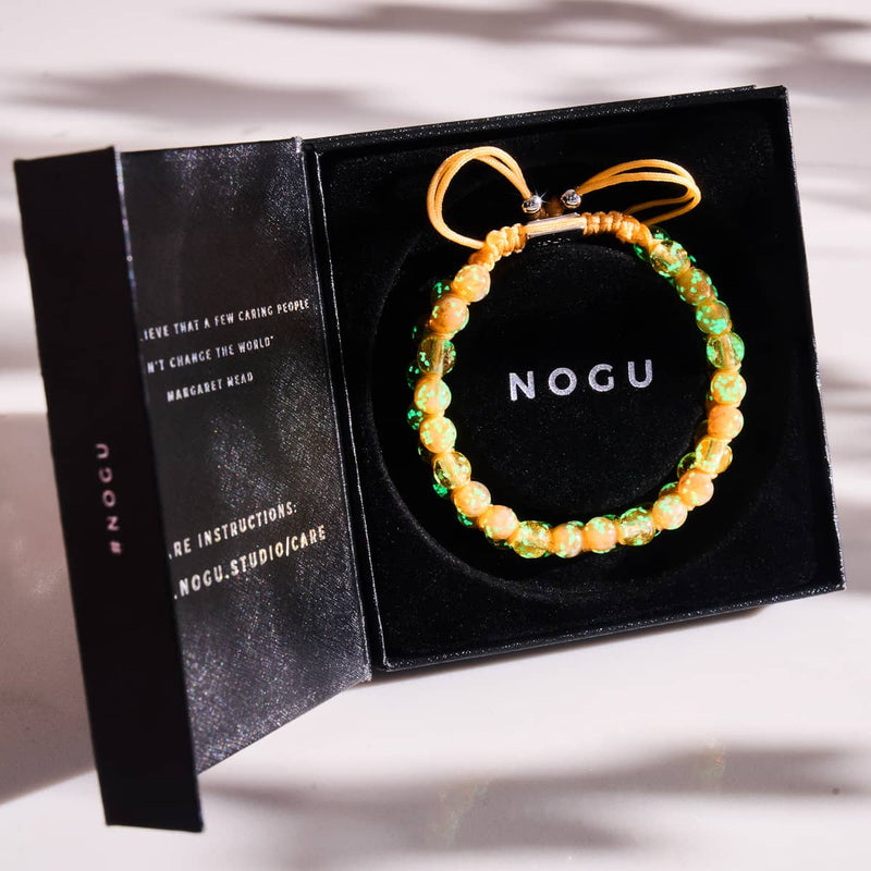 Smoothie à l'abricot | Caramel x Abricot | Bracelet en verre Double Firefly