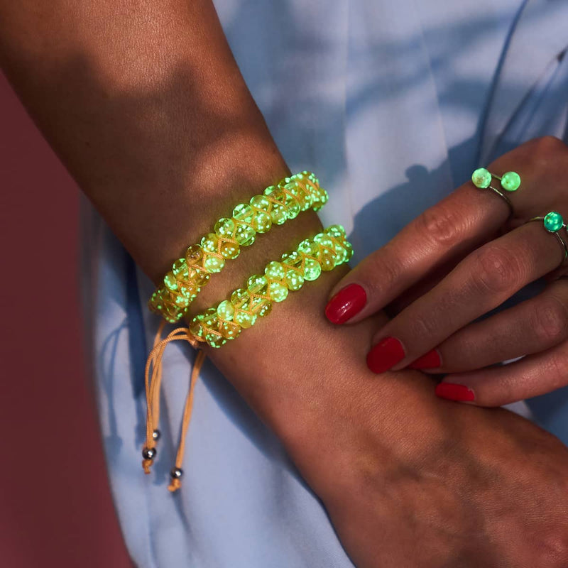 Smoothie à l'abricot | Caramel x Abricot | Bracelet en verre Double Firefly