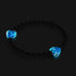 Bracelet Aigue-marine | Firefly Glass Hearts Essence