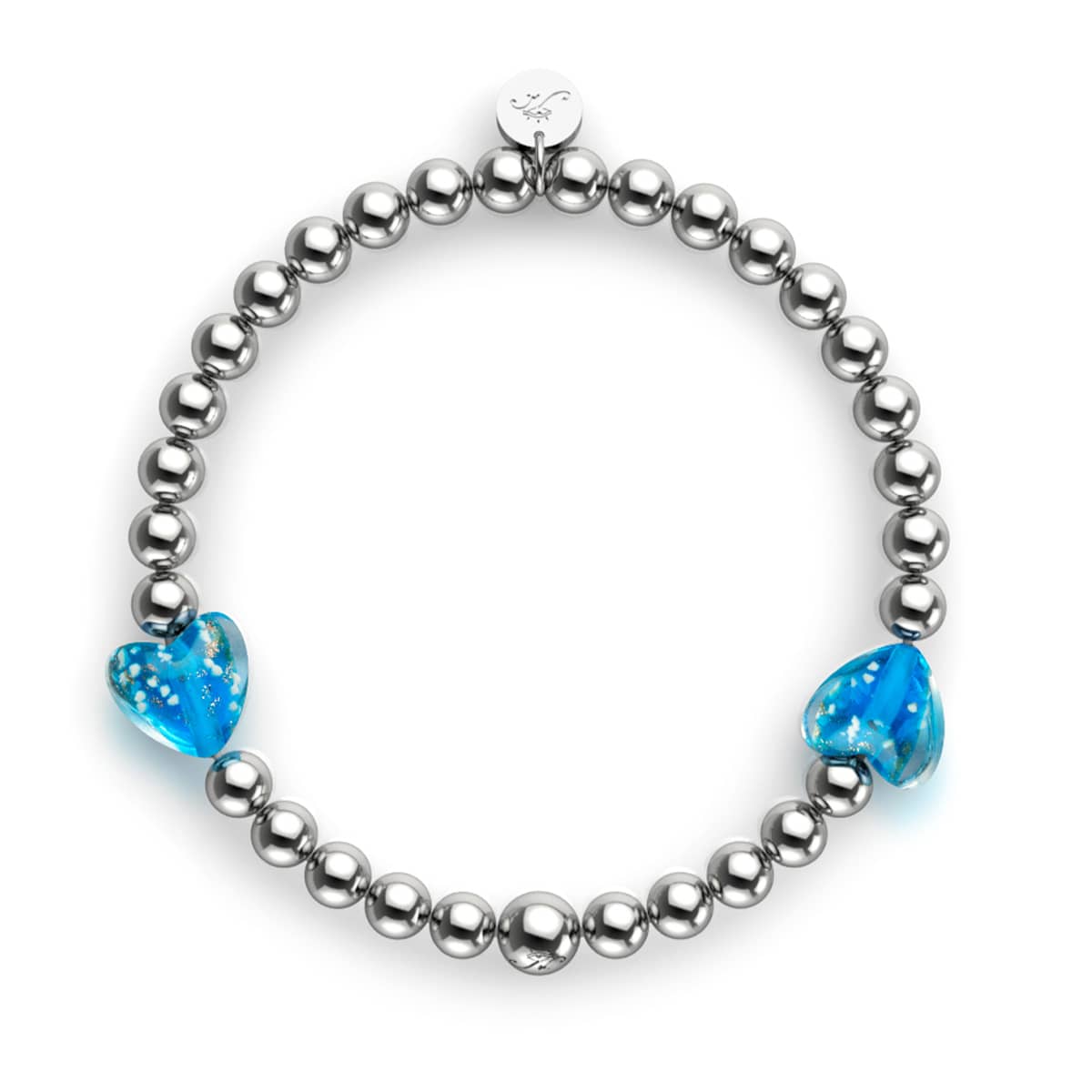 Bracelet Aigue-marine | Firefly Glass Hearts Essence