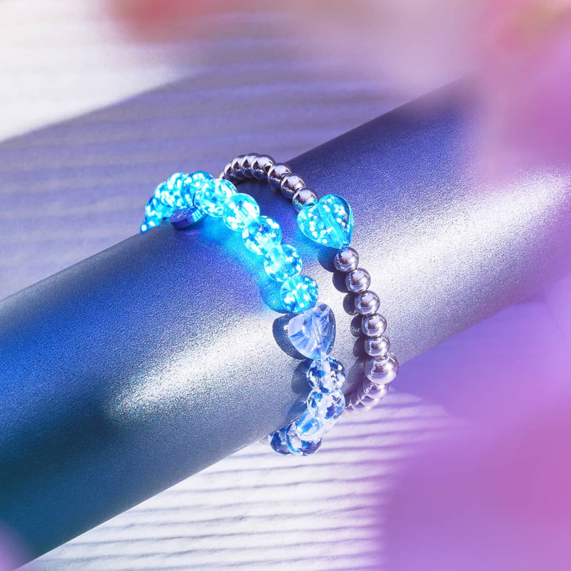 Bracelet Aigue-marine | Firefly Glass Hearts Essence