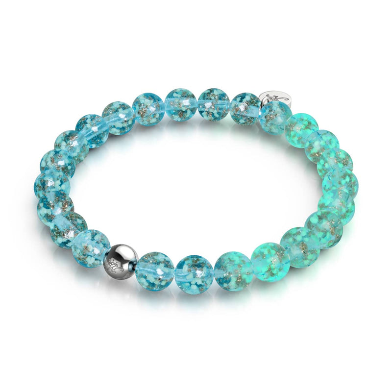 Bleu arctique | Argent sterling .925 | Bracelet Verre Luciole