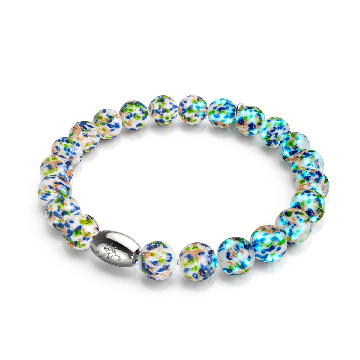 Confettis arctiques | Argent sterling 925 | Bracelet en verre Firefly