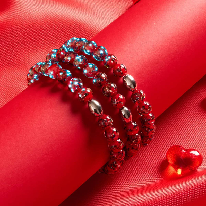 Aurora Flame | Argent sterling 925 | Bracelet en verre Firefly