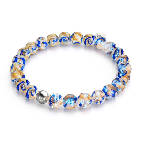 Azure Tides | Blue Sands | Firefly Glass Swirl Bracelet