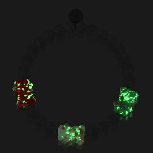 Bracelet Ours en verre Pearl x Firefly | Argent | Noël ours