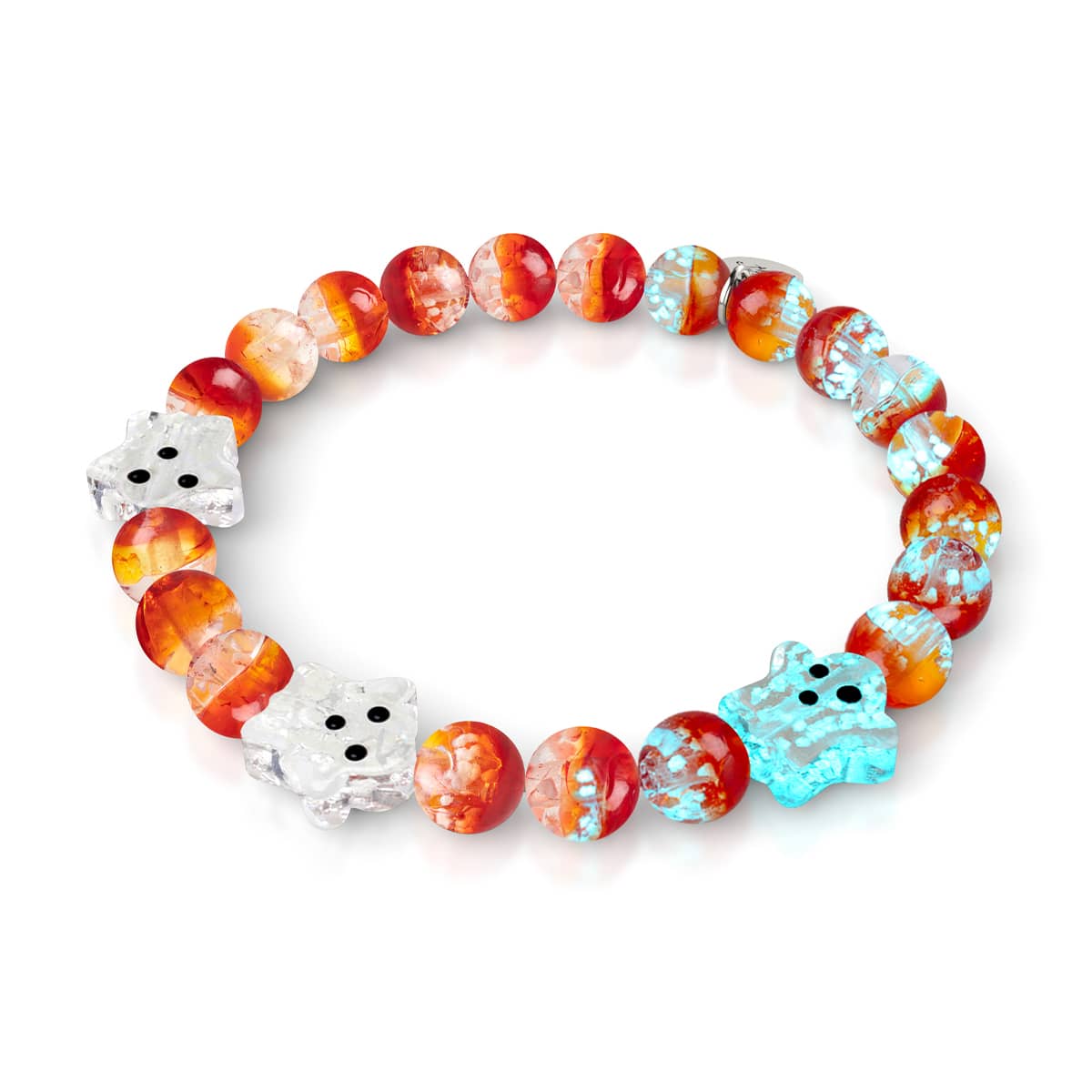 Berry Boo | Silver | Firefly Glass Ghost Bracelet