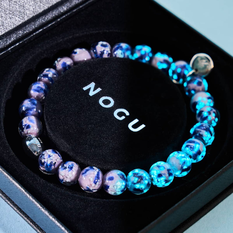 Blue Iris | .925 Sterling Silver | Firefly Glass Bracelet
