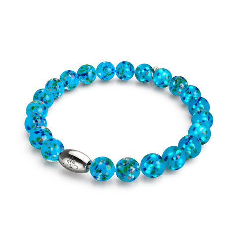 Genévrier bleu | Argent sterling 925 | Bracelet en verre Firefly