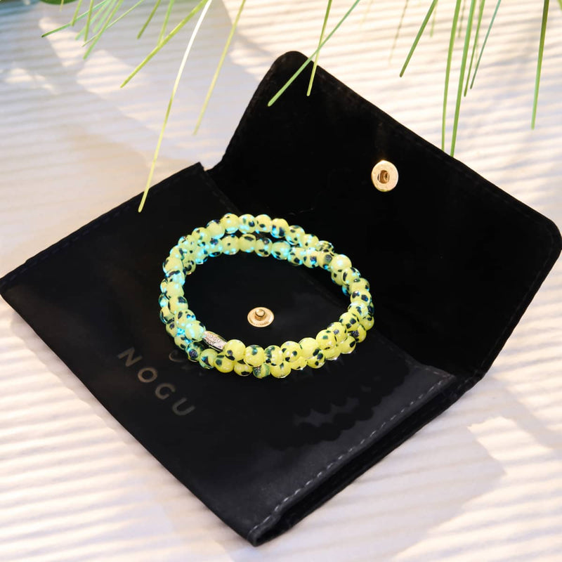 Limoncello bleu | Argent sterling 925 | Verre Firefly Wrap