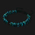 Blue Mint | Silver | Firefly Glass Macrame Bracelet