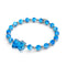 Blue Seaspray | Silver | Firefly Glass Bear Bracelet