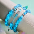 Bracelet en macramé en verre Firefly Blue Seaspray | Argent