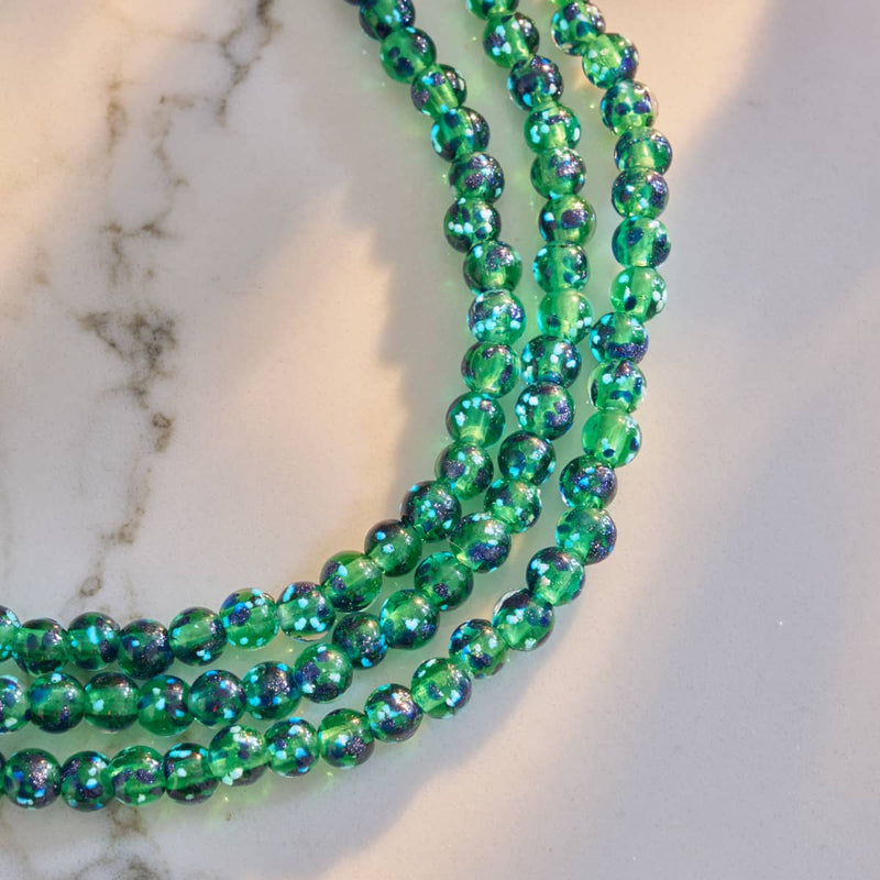 Trèfle bleu | Argent sterling 925 | Enveloppe en verre Firefly