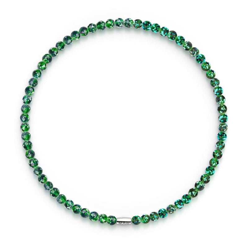 Trèfle bleu | Argent sterling 925 | Enveloppe en verre Firefly