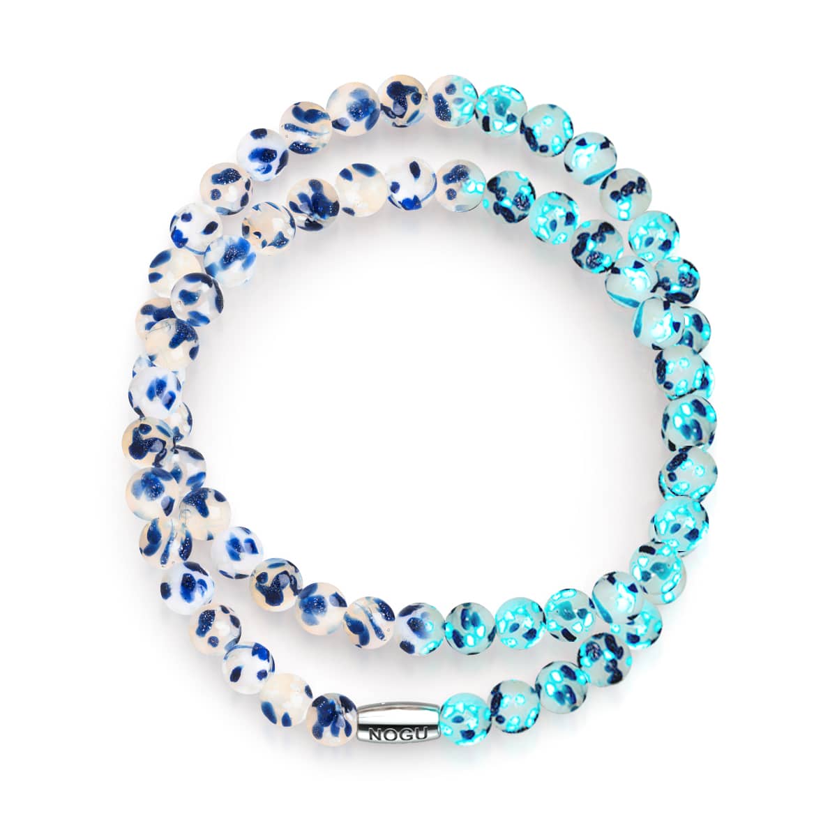 Saule bleu | Argent sterling 925 | Enveloppe en verre Firefly