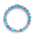 Bracelet Love en verre Firefly en argent sterling 925 bleu x rose