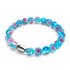 Bracelet Love en verre Firefly en argent sterling 925 bleu x rose