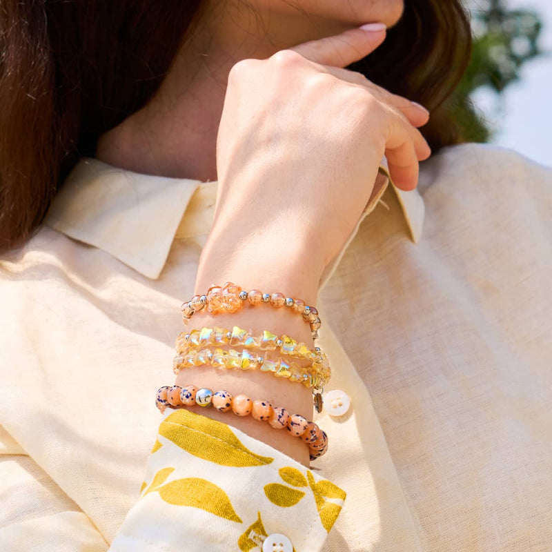 Cobbler aux myrtilles | Argent | Bracelet en macramé en verre Firefly