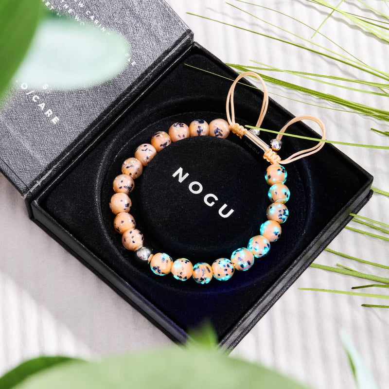 Cobbler aux myrtilles | Argent | Bracelet en macramé en verre Firefly