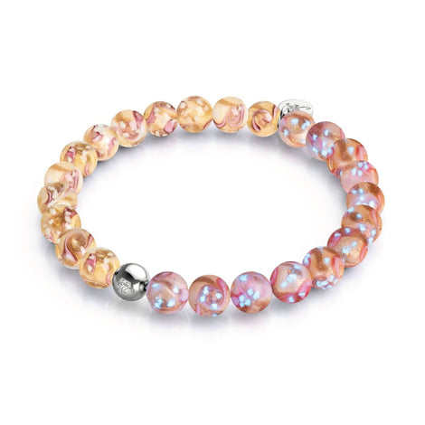 Blush Current | Rose caramel | Bracelet tourbillon en verre Firefly