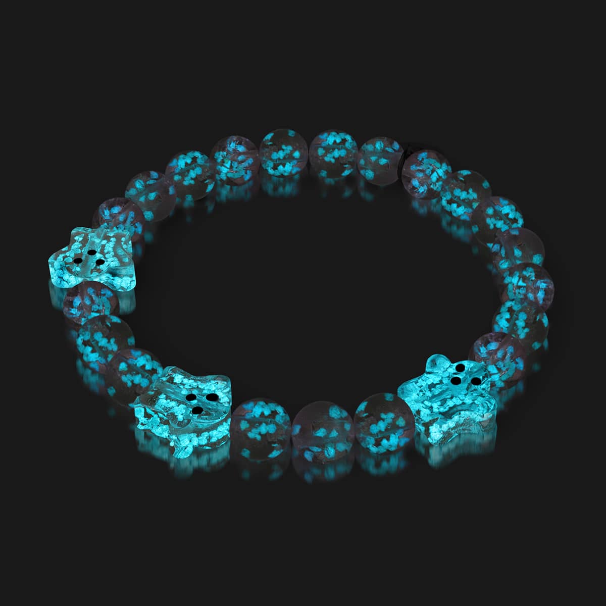 Blushing Spirit | Argent | Bracelet fantôme en verre Firefly