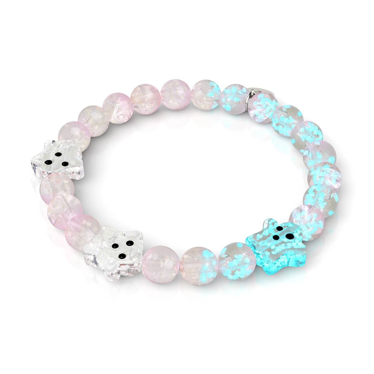 Blushing Spirit | Argent | Bracelet fantôme en verre Firefly