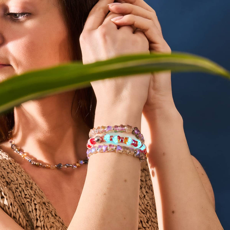 Bracelet boule à neige en verre Firefly | Flamme boréale