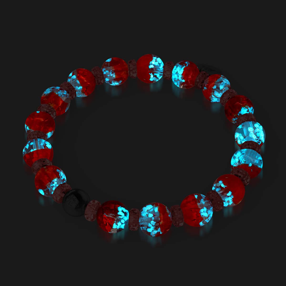 Bracelet boule à neige en verre Firefly | Flamme boréale