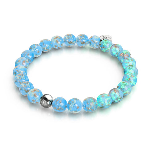 Céruléen | Argent sterling .925 | Bracelet Verre Luciole