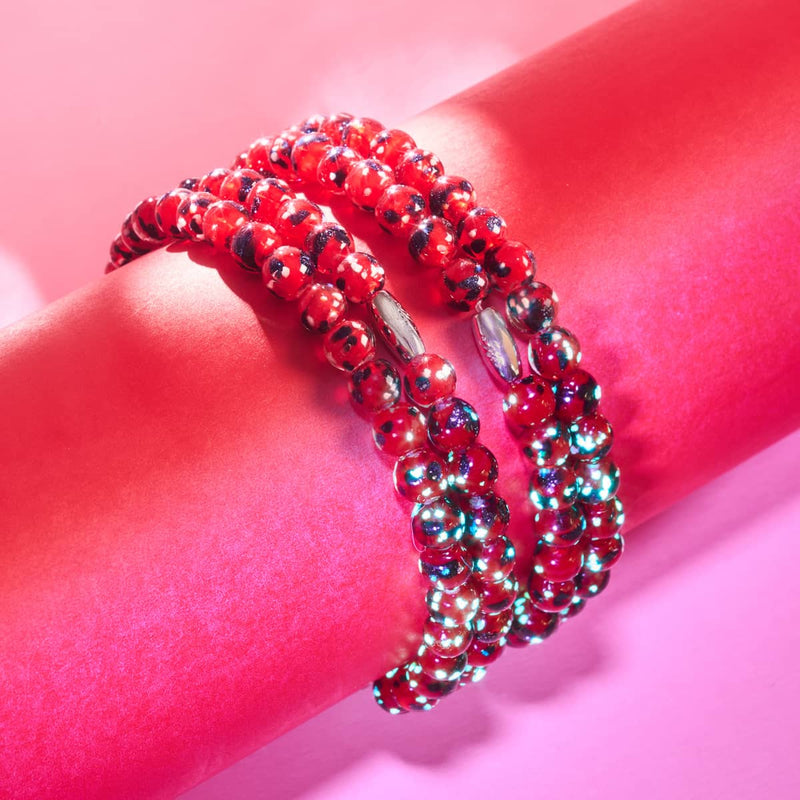 Feu et glace | Argent sterling 925 | Verre Firefly Wrap